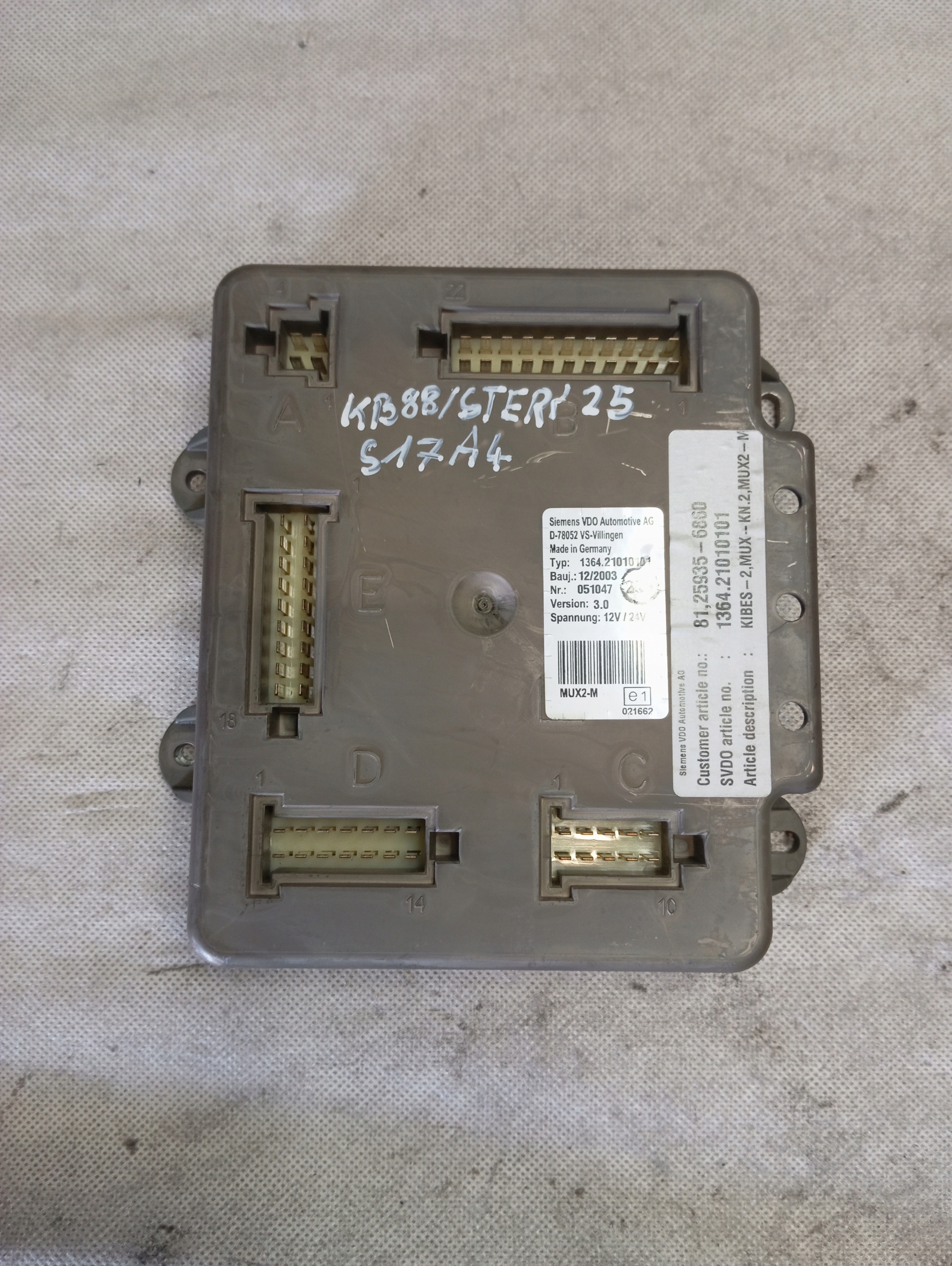 Unité de contrôle Module Ordinateur ECU MUX2-M MAN VDO 136421010101