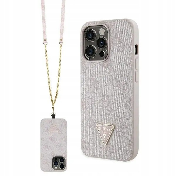 Etui Guess Crossbody 4G Metal Logo na iPhone 13 Pro iPhone 13 różowe