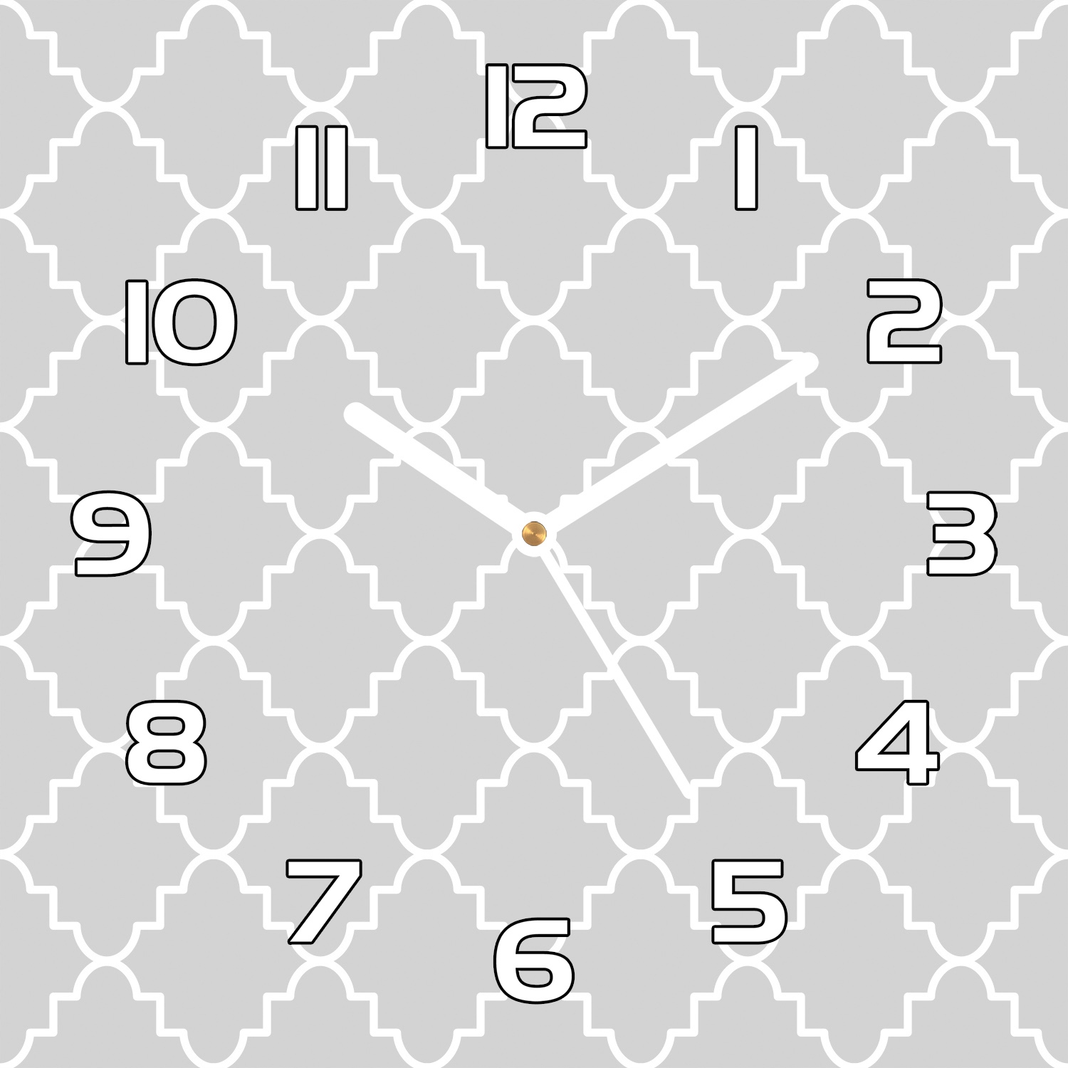 

Zegar szklany Marokański nowoczesny wzór 30x30 cm