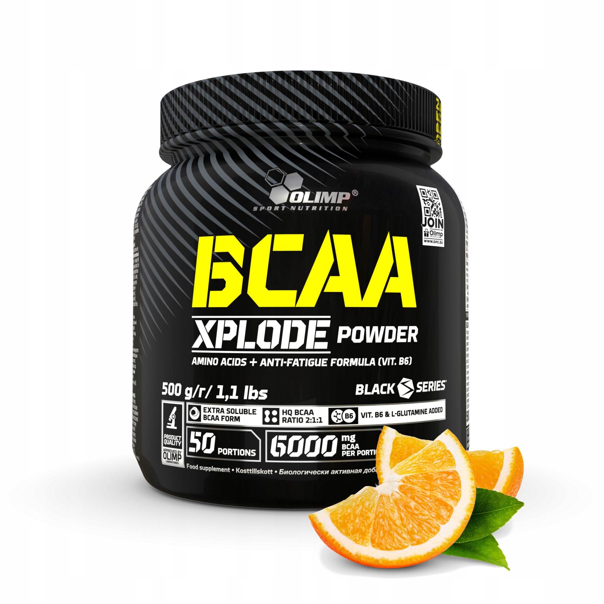 Olimp Bcaa Xplode 500 g Aminokyseliny L-glutamin Pomeranč