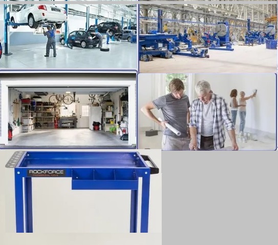 Wózek Warsztatowy Narzędziowy 2-Półkowy Z Organizerem Waga 10 kg