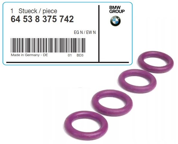 

nowa oryg. uszczelka o-ring klimatyzacji Bmw z Aso