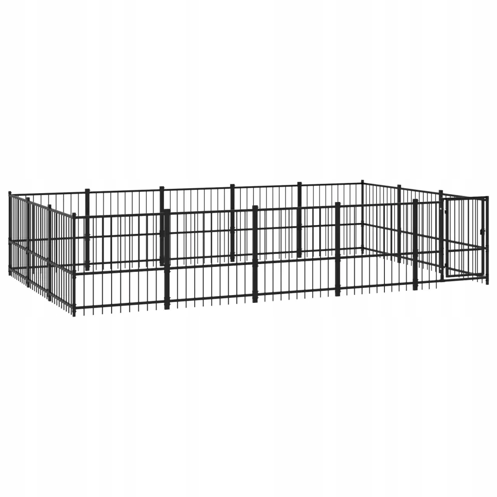 Levně Kotec venkovní pro psa, ocelová, 14,11 m²