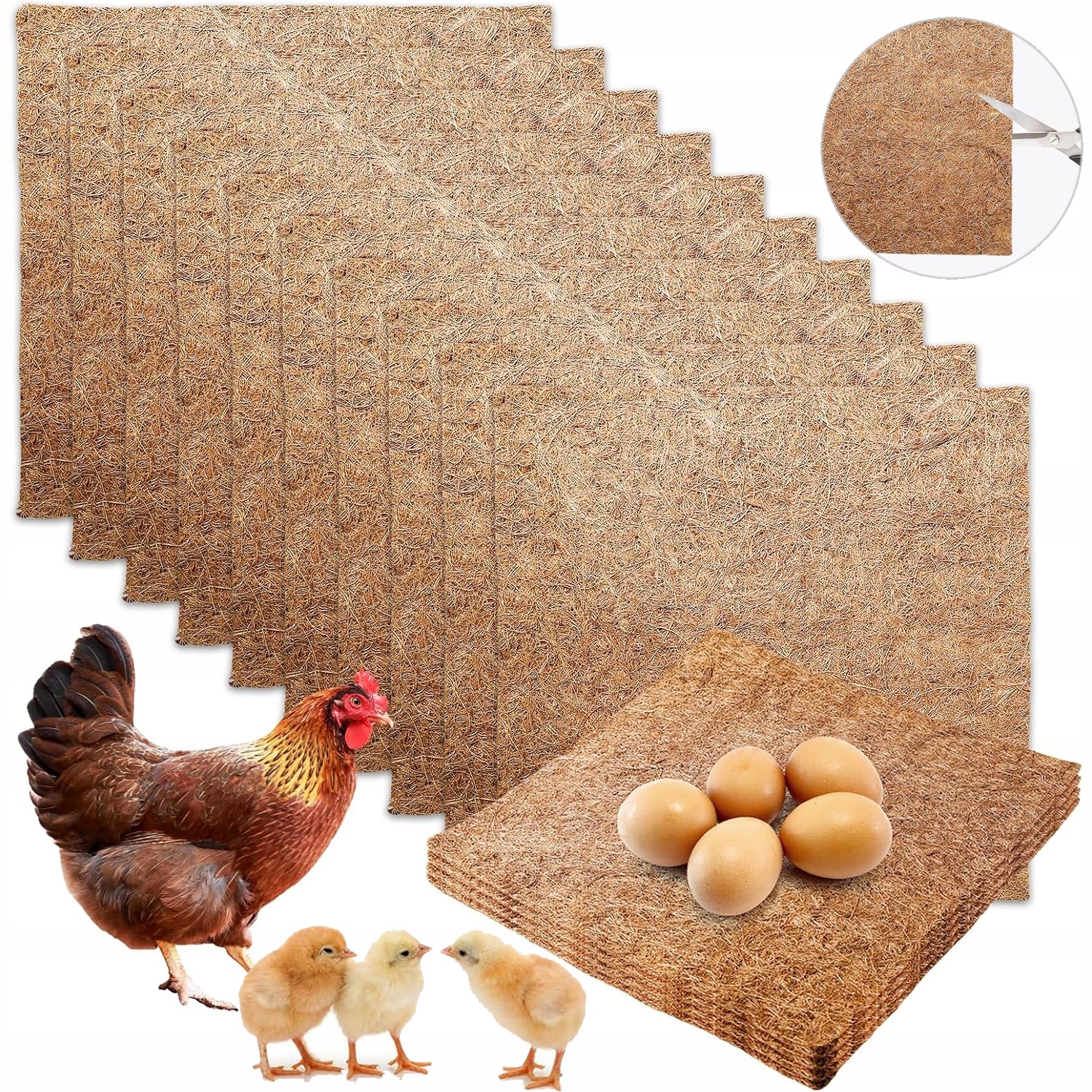 Levně Podložky Na Hnízdění Kuřat Pro Malá Domácí Zvířata Podložky 10 Ks