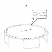MATA DO TRAMPOLINY BATUT 244cm 42 SPRĘŻYNY CZARNA MOCNA TKANINA 8FT Ø202cm Stan opakowania oryginalne