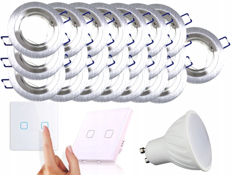 Sada Led stropních světel 22x Vypínač Žárovky