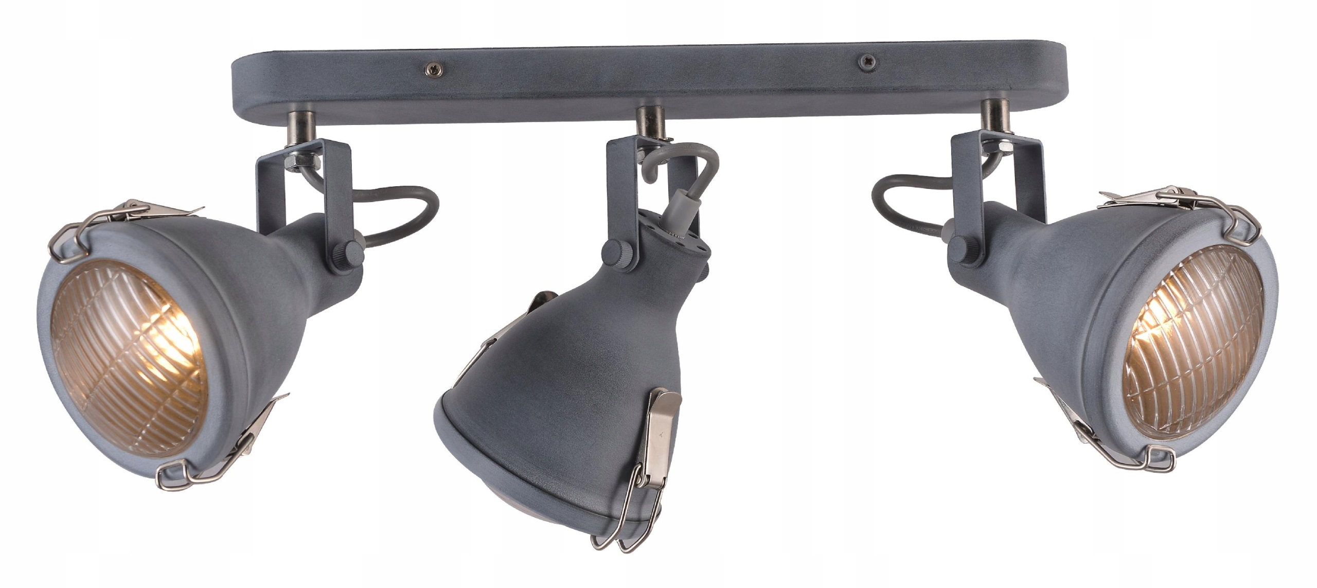 Moderní Industriální Stropní Svítidlo 3XE14 Šedá