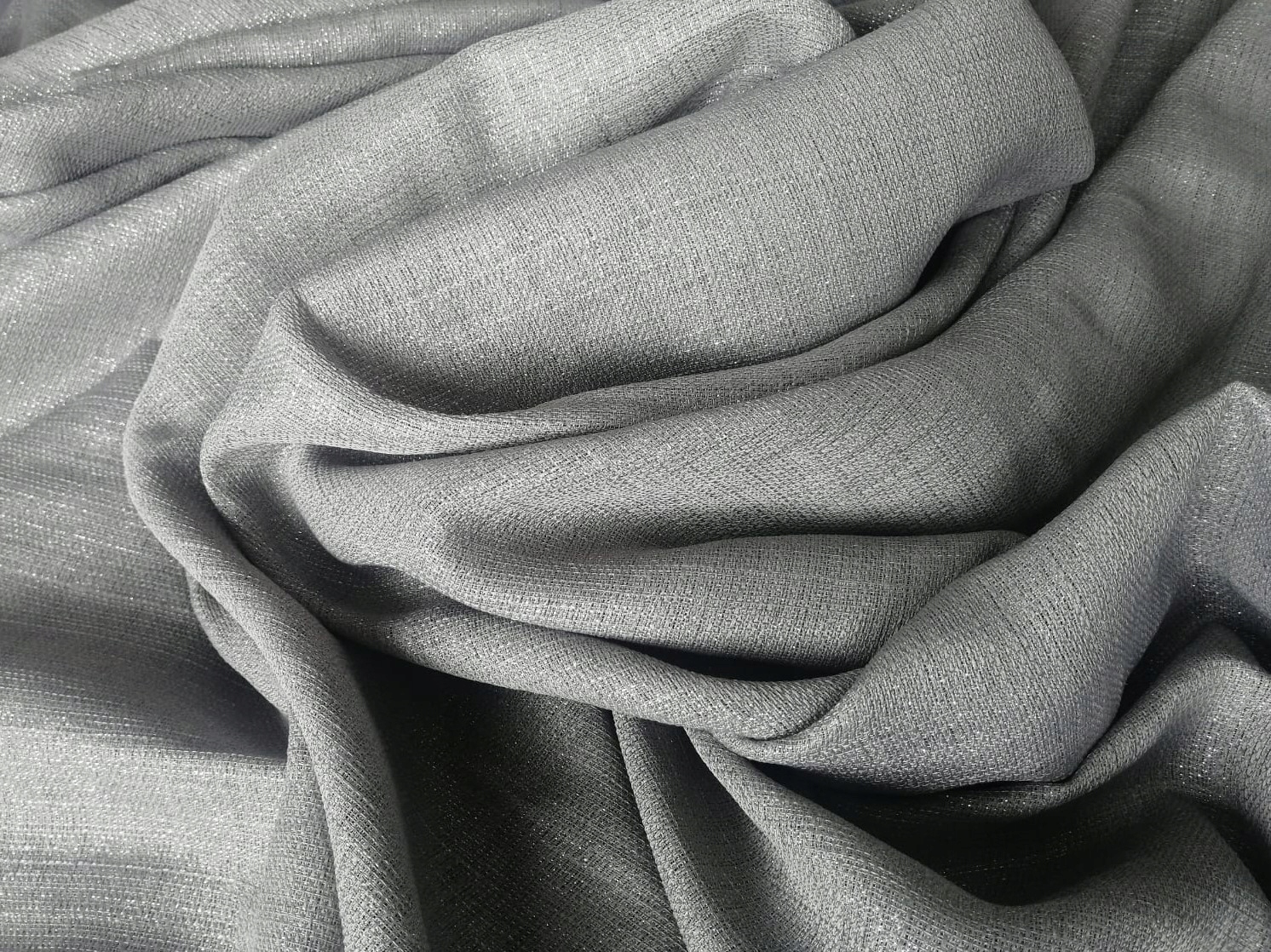 

Zasłona Gotowa Gładka 140X240,SZARA, Srebrna Nitka