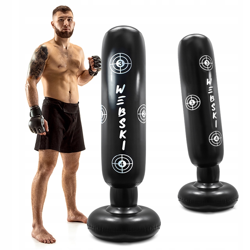 

Dmuchany Worek Bokserski Treningowy Stojący 165 cm