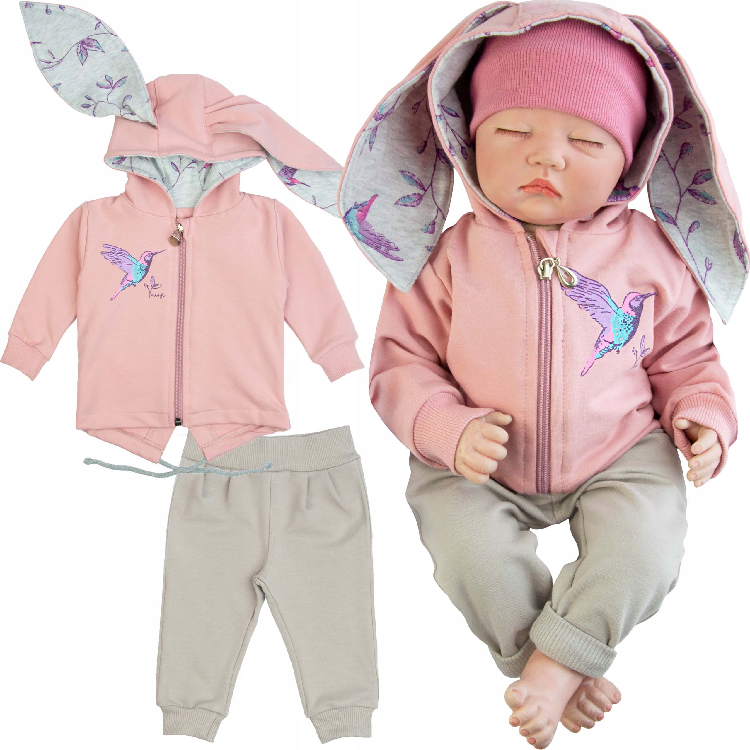 

Komplet Niemowlęcy dziewczęcy Bluza Spodnie 74