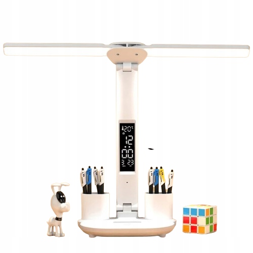 LAMPKA BIURKOWA LED SZKOLNA BIUROWA DWA RAMIONA LED USB AKUMULATOR MOCNA 10 Maksymalna moc pojedynczego źródła światła 8 W