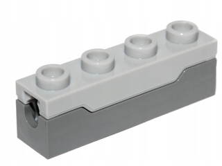 

Lego 15301c01 klocek wyrzutnia 1x4 j.szary 10 sz N