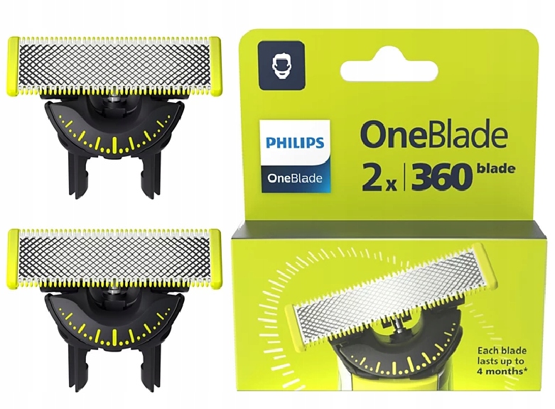 Čepele Philips Oneblade 360 Originální QP420 Čepel Holicí Strojek Nůž Hlava