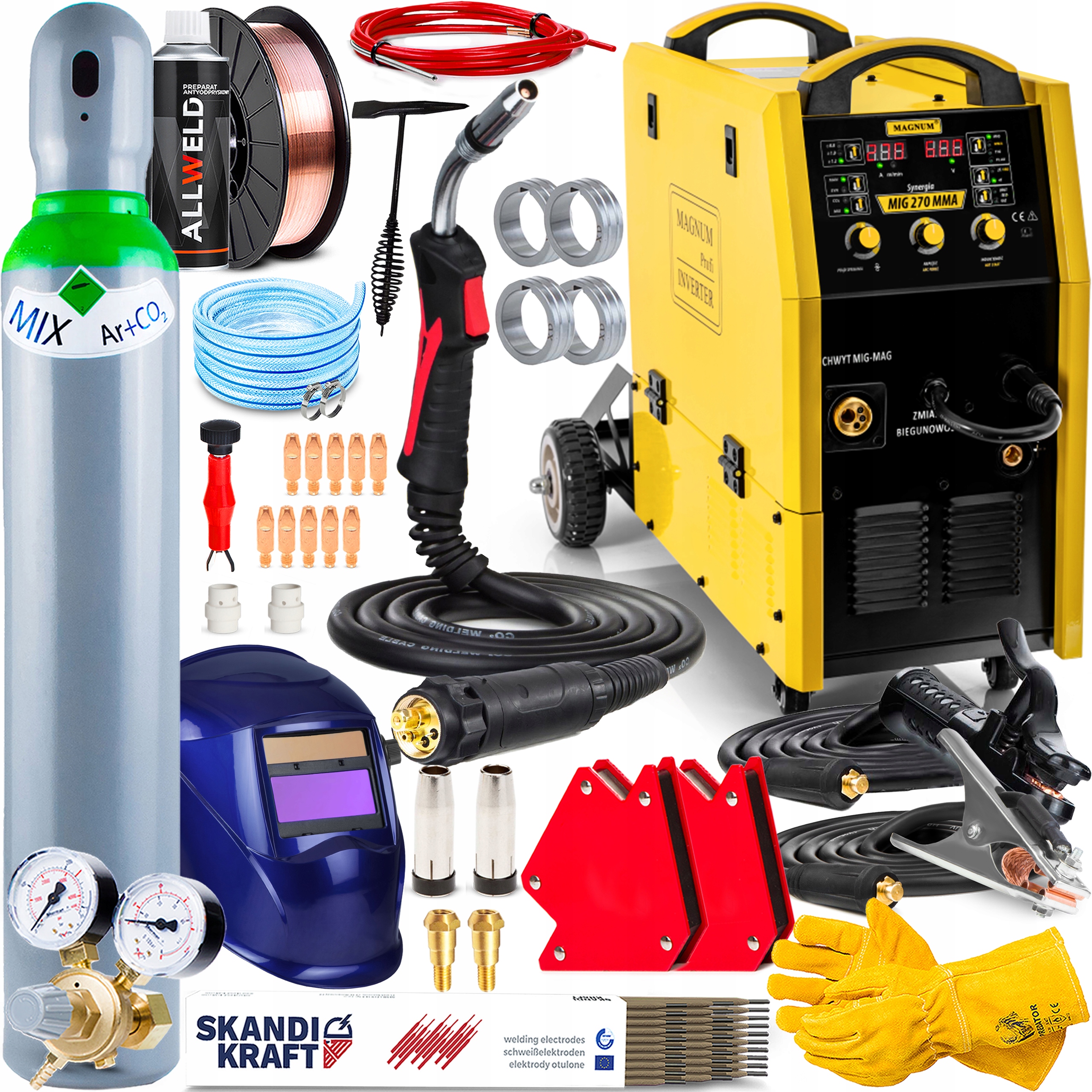 Svářečka Migomat Magnum Mig 270 MM Synergie Lutosvařování 400V Igbt 4R Alu