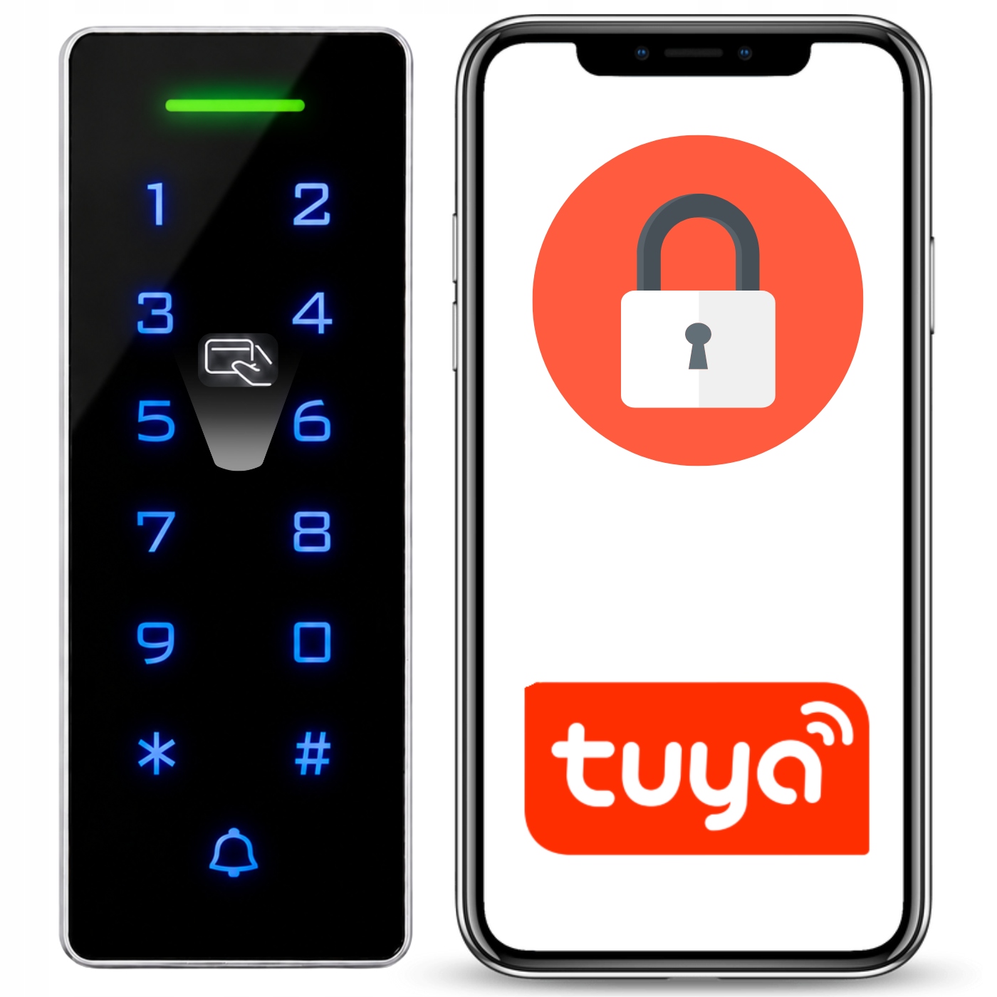 Kódový Zámek Na Dveře Branky Na Kód Klávesnice Vnější Rfid Tuya