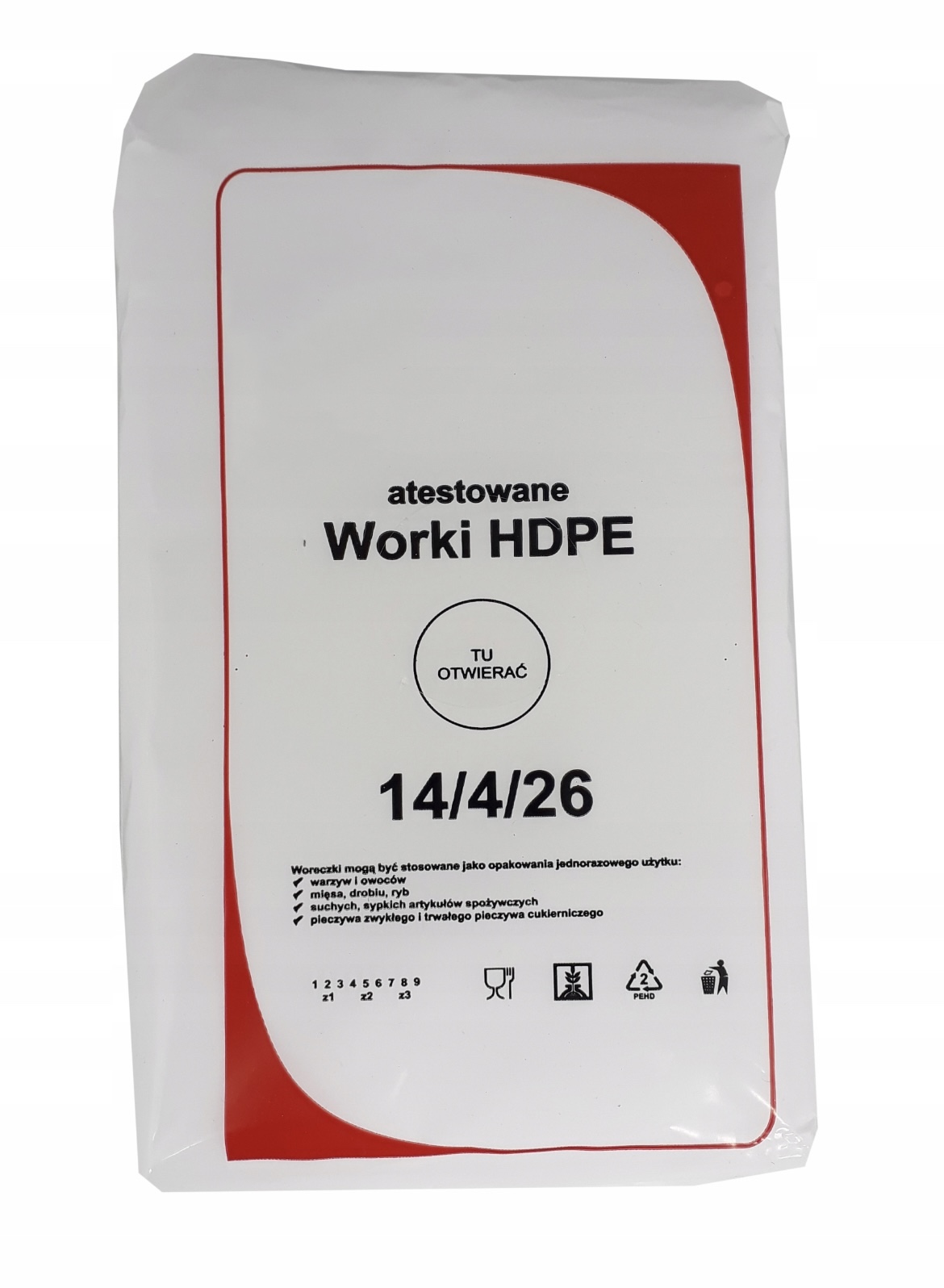 

Torebki Woreczki Foliowe Hdpe 14x4x26 Mocne