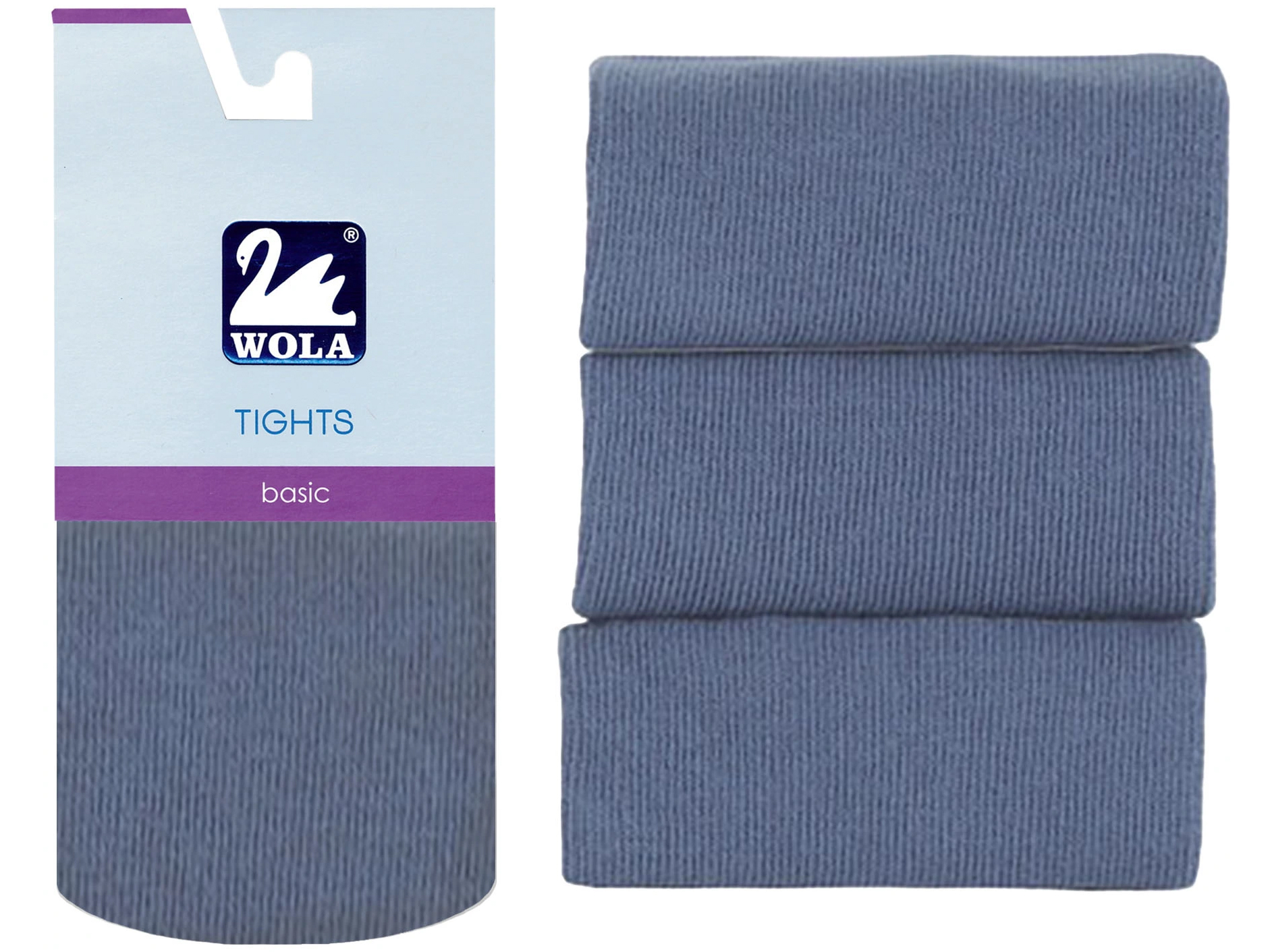 WOLA RAJSTOPY GŁADKIE BAWEŁNA 116/122 JEANS