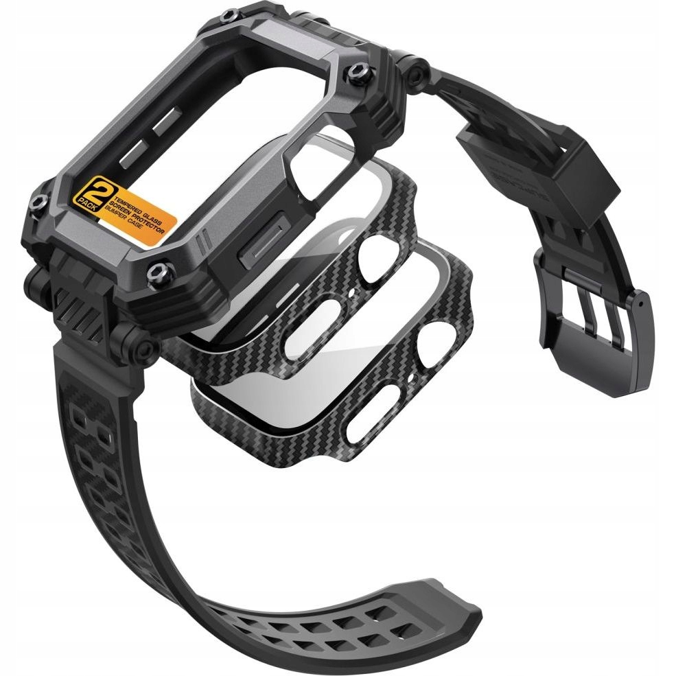 Pouzdro pásek sklo Supcase pro Apple Watch 9/8/7 45 mm, Se 2022/SE/6/5/4 44 mm