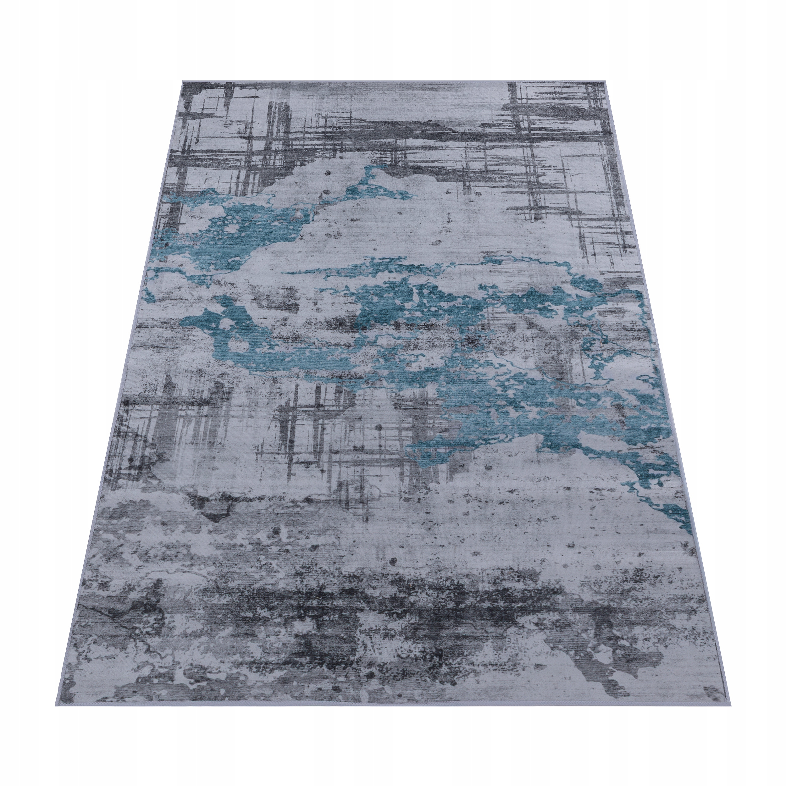 Koberec 200X300 CM Sivý Modrý Do Obývačky Loft Vintage Protišmykový Bcf