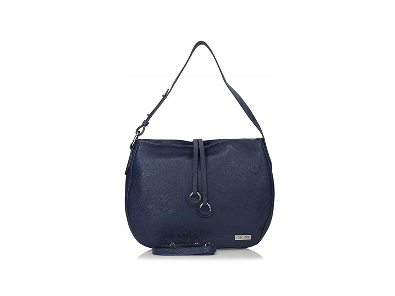 Granatowa torebka z ozdobnymi elementami Toscanio A151