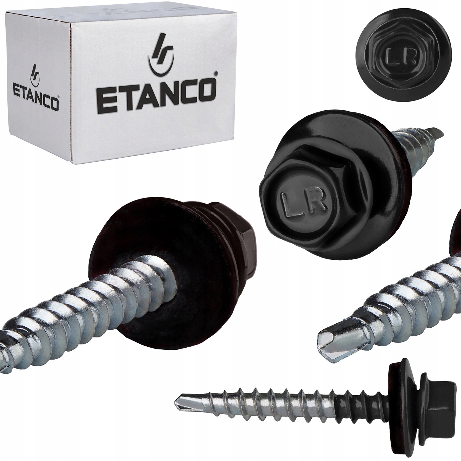 Wkręty farmerskie Etanco 4,8x100 mm Ral 9005 100 sztuk