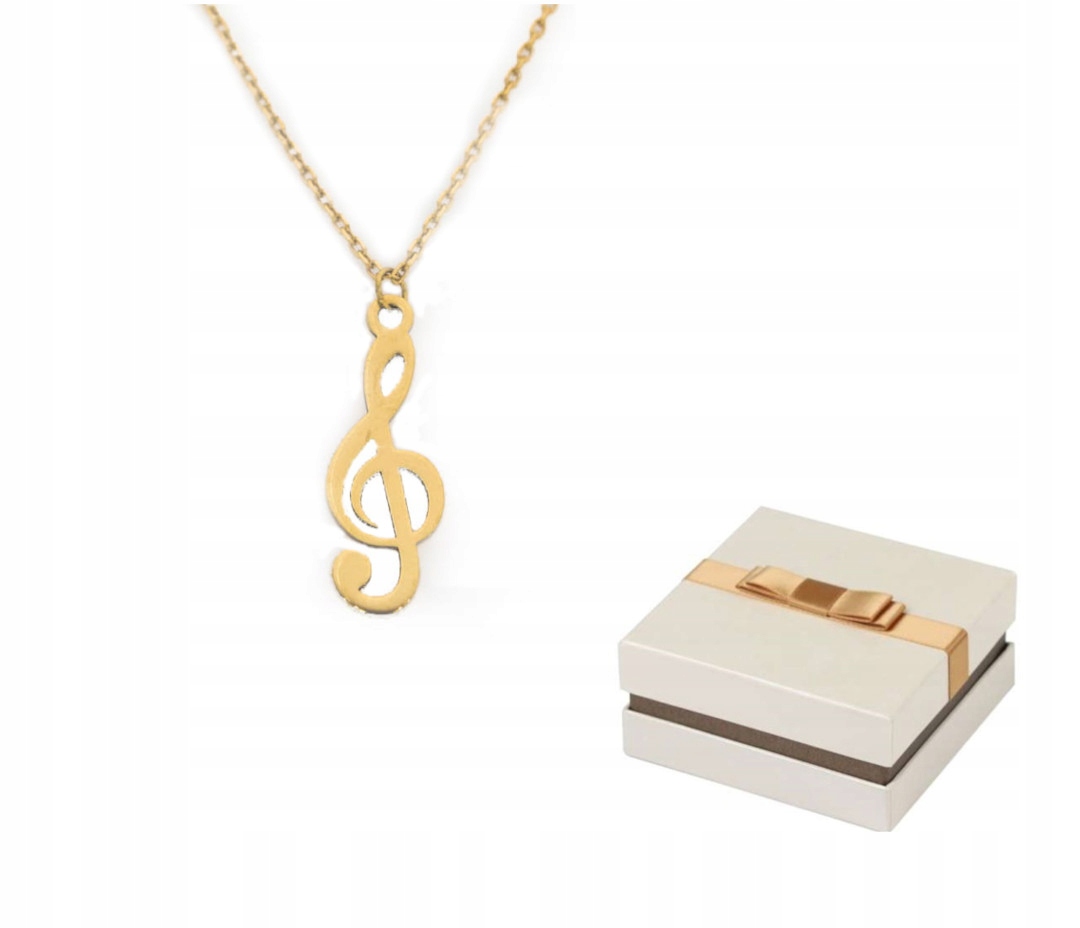 Zlato 585 Náhrdelník Zlatý houslový klíč 14 karátů ZN23