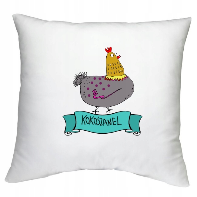 PODUSZKA KURA DOMOWA KOGUT KURKA FOLK WZORY Szerokość produktu 40 cm