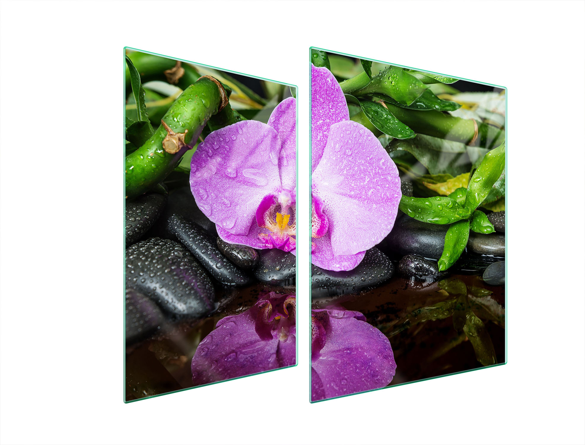 Skleněná Ochranná Deska Na Sporák 70x52 Orchidej Tvrzené Sklo
