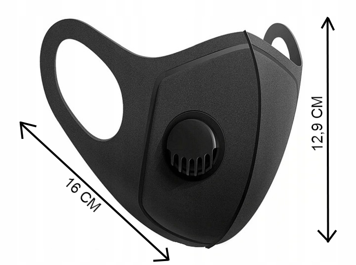 2xMASKA WIELORAZOWA 3D GĄBKOWA OCHRONNA Z ZAWOREM Marka inna