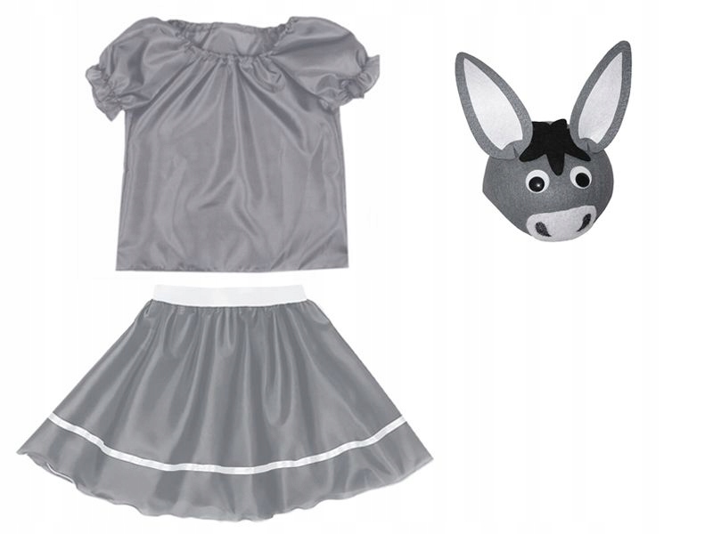 STRÓJ OSIOŁEK KOSTIUM OSIOŁ MUŁ ZESTAW JASEŁKA SPÓDNICZKA CZAPKA 116-128