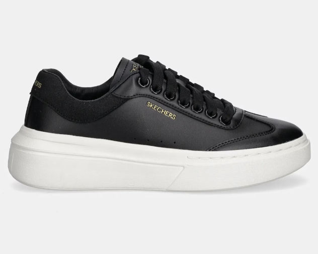 Skechers Dámské Kožené Sportovní Boty Černé Nízké 40 G