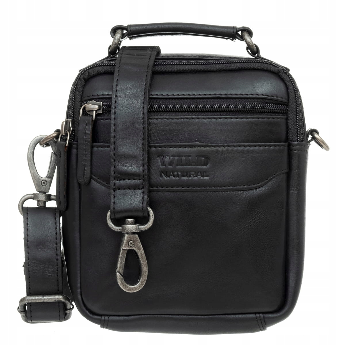 Malá pánská kožená taška Wild Natural, černá
