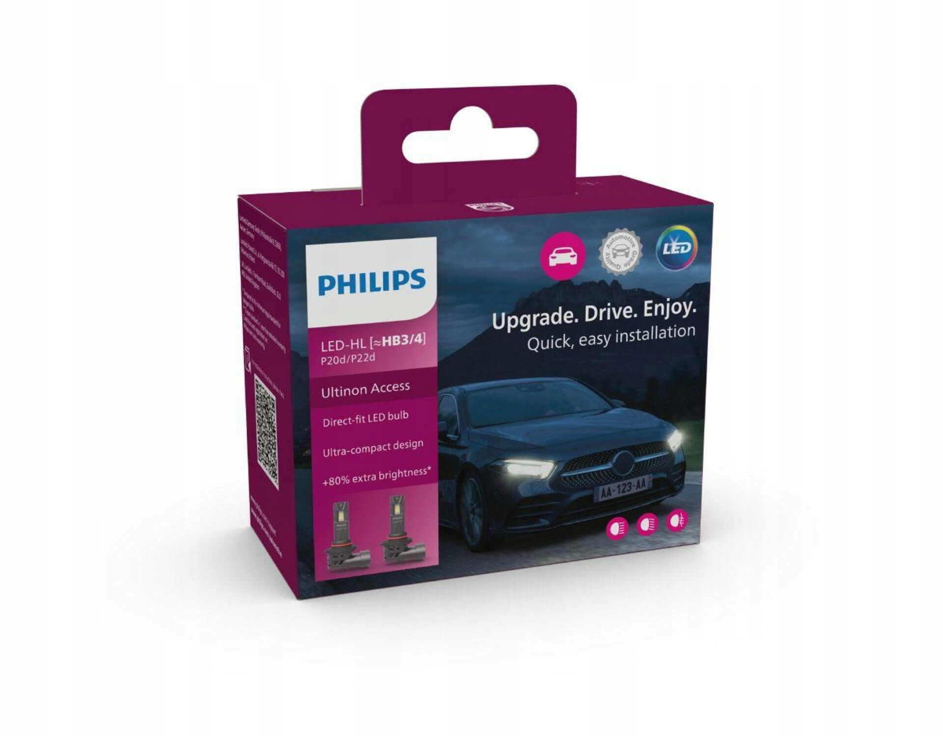 Philips żarówka samochodowa Led HB3/4 11005 12V U2500 CX, 2 szt. w zestawie