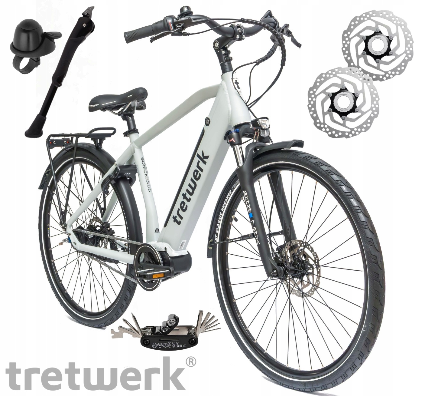 Rower Elektryczny Męski Damski Miejski 28" Shimano Nexus LCD 250W Aluminium