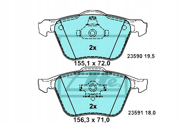 КОЛОДКИ ТОРМОЗНОЕ ATE 30793265 274285 13046071872 5