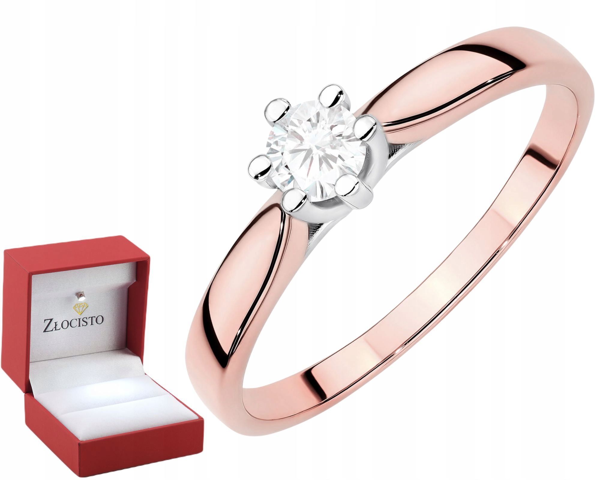 Prstýnek Laboratorní Briliant 0,30CT Růžové Zlato