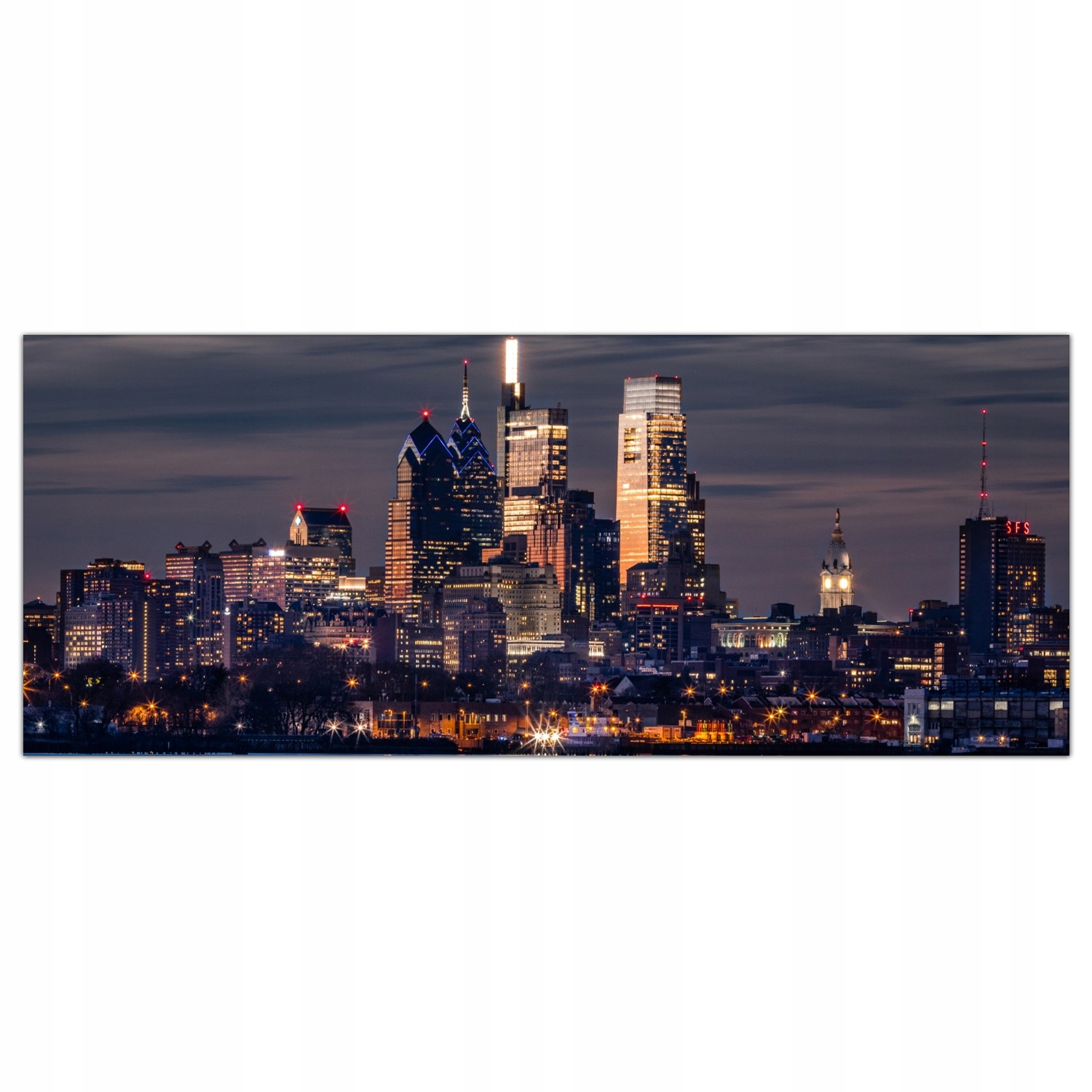 

Hartowany Obraz Szklany Philadelphia Miasto 125x50