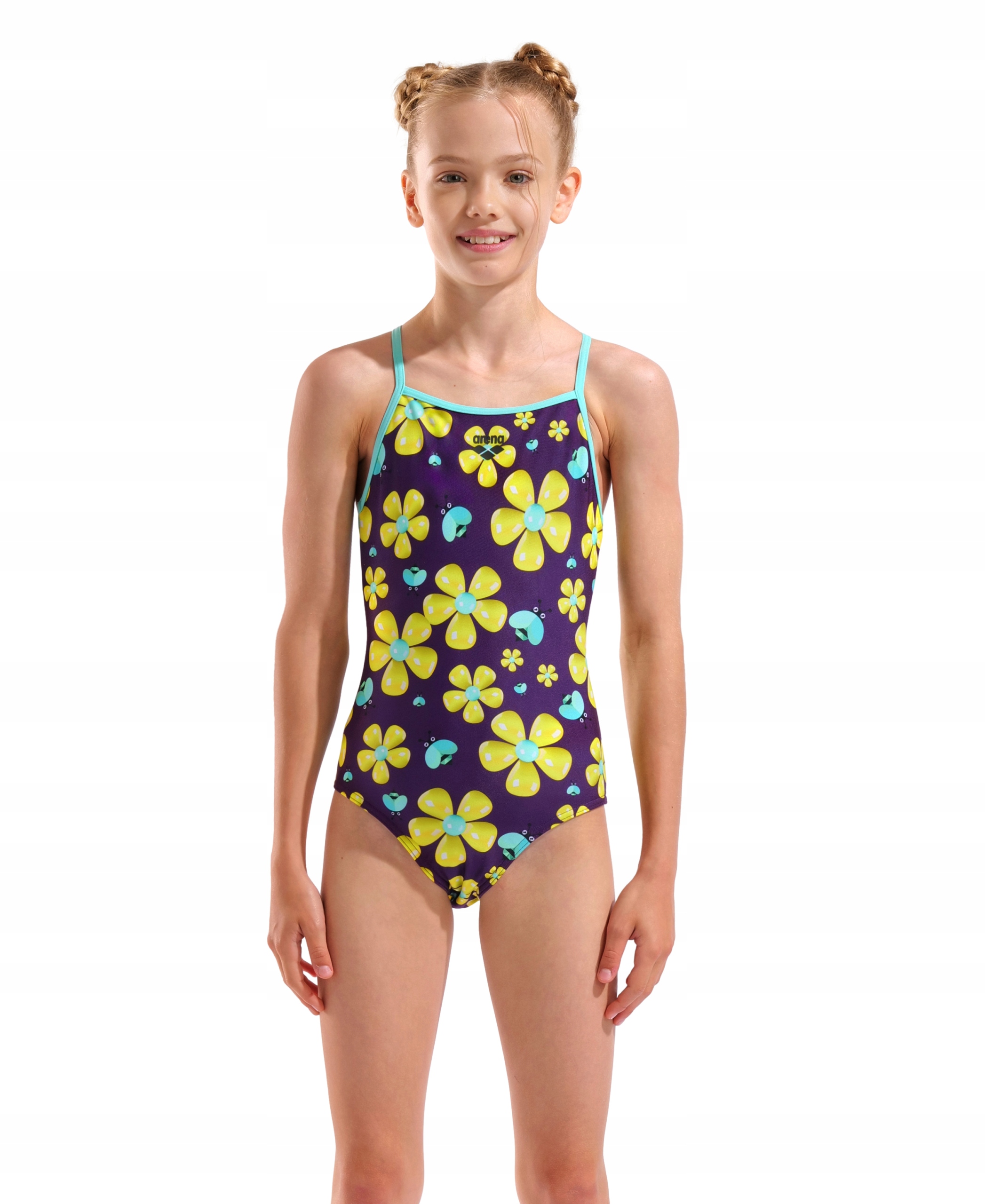Strój kąpielowy dziewczęcy Arena Spring Swimsuit Lightdrop Back 140