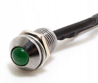 

Kontrolka Led 5/8 mm, 12V Green, przewód 20 cm