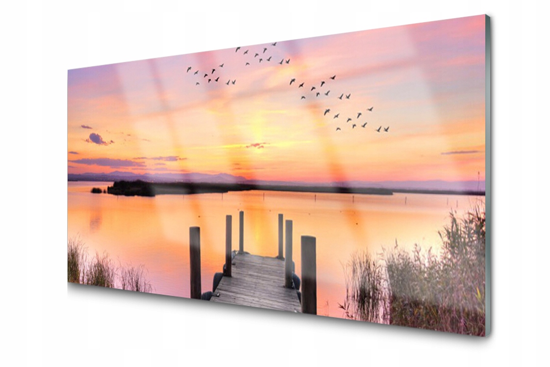 

Panel szklany Płytka Molo Zachód Słońca 140x70