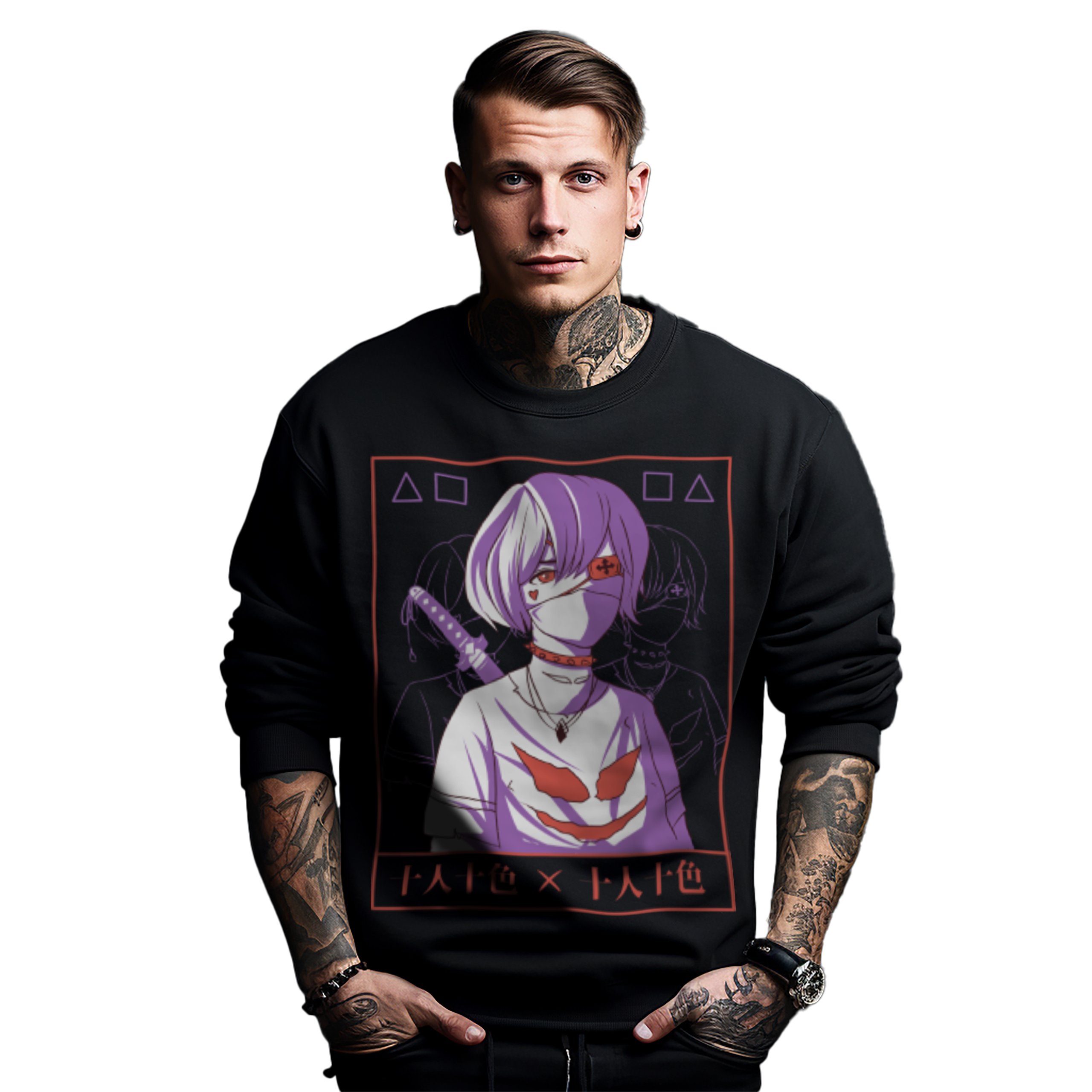 Mikina s potiskem Anime Character Design