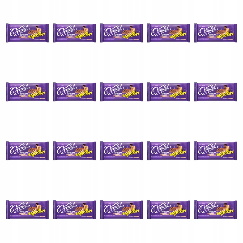 E. Wedel Czekolada Mleczna Bajeczny Nadziewana Orzechowo Kakaowa 100g X20