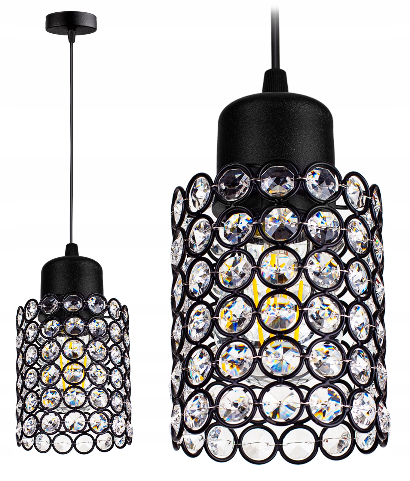

Lampa Wisząca Sufitowa Żyrandol Plafon Led Szkło