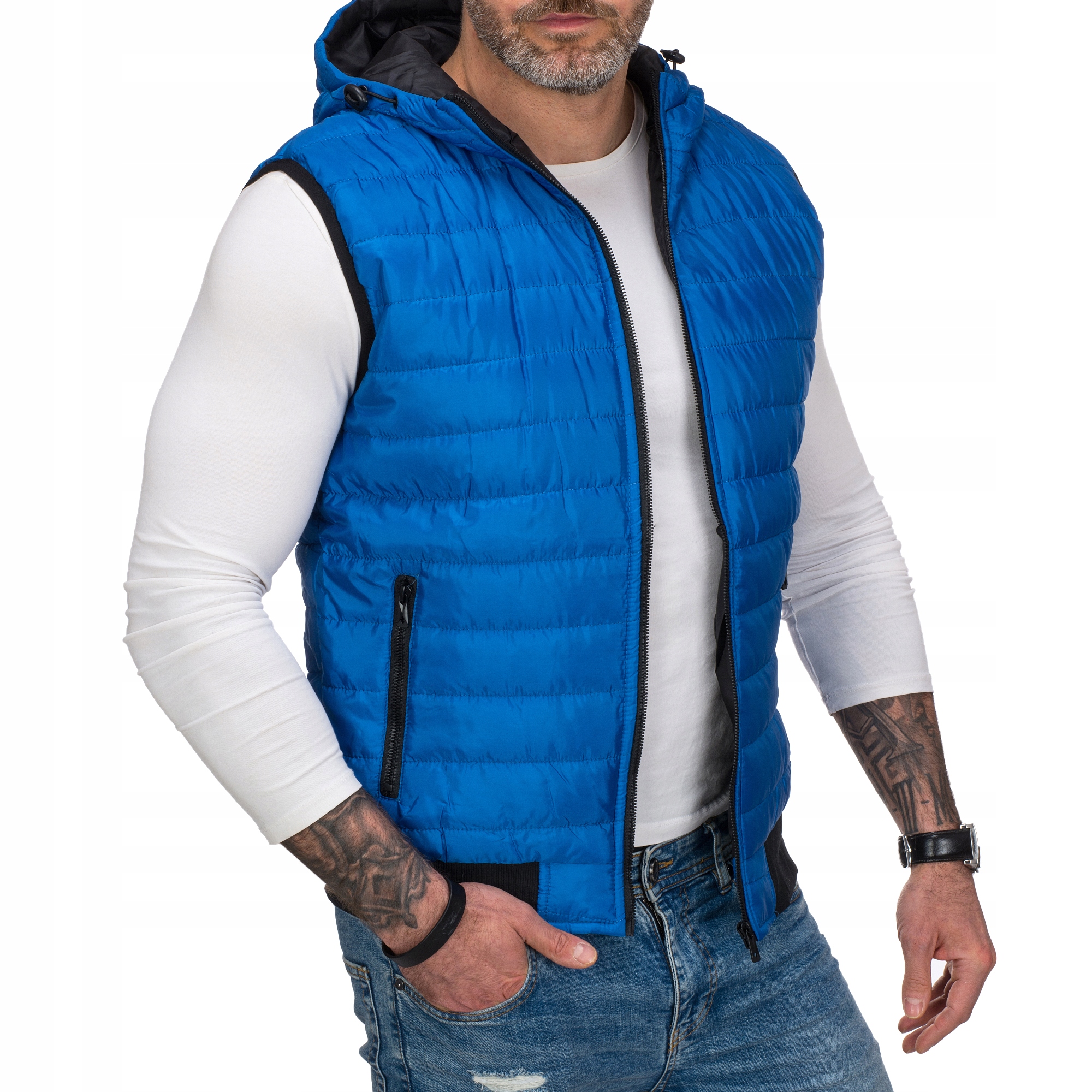 BZ88 r. XXL MĘSKI BEZRĘKAWNIK PRZEJSCIOWY PIKOWANY Rozmiar XXL