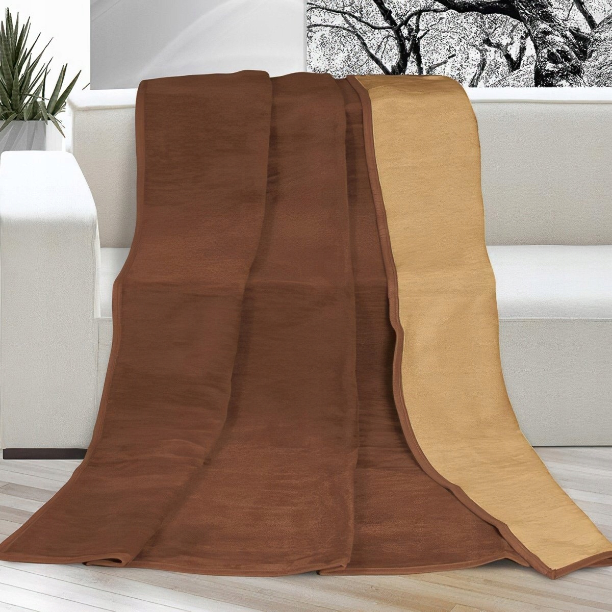 Deka Kira Plus čokoládová oříšková, 150x200cm