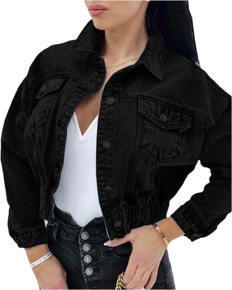 

Kurtka Jeansowa Katana Oversize Damska Krótka Xs