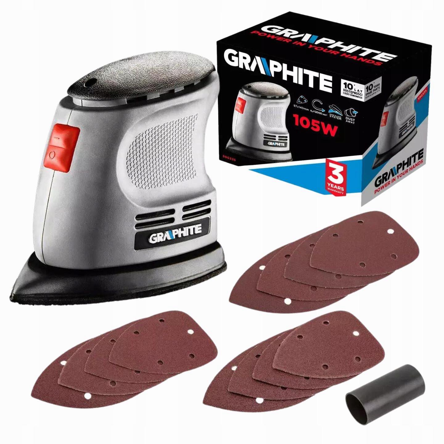 Szlifierka oscylacyjna delta 105W Graphite 59G335