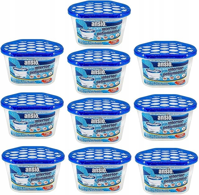 Levně Odvlhčovač vzduchu, pohlcovač vlhkosti, 10 kusů x 500 ml