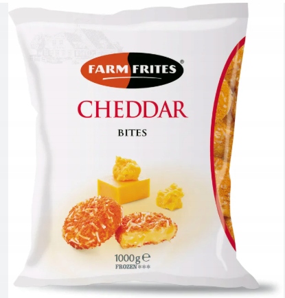 Kąski Z Serem Cheddar Panierowane Mrożone 1kg Farm Frites