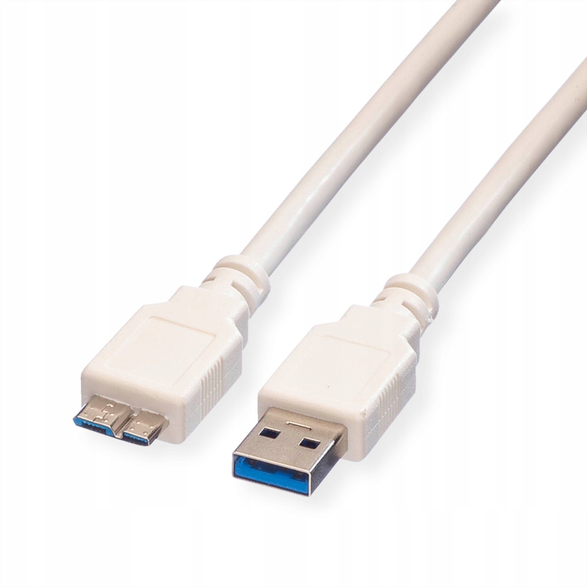 Kabel USB 3.2 Gen 1 A - Micro B M/M biały 3m